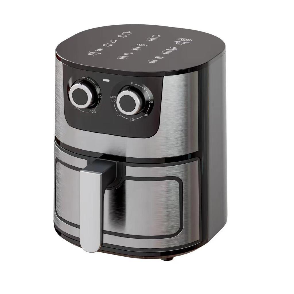 Smart Stainless Steel Air Fryer with Visual Display - Large Capacity, US Standard