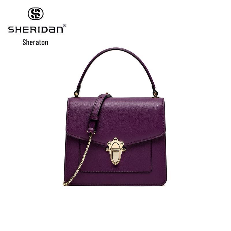 Sheraton Women s Cowhide Leather Chain Crossbody Bag Small