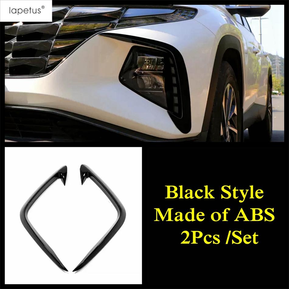 For Hyundai Tucson NX4  -  Front Fog Light Lamp Eyebrow Eyelid Strip Cover Trim ABS Chrome / Black Accessories Exterior