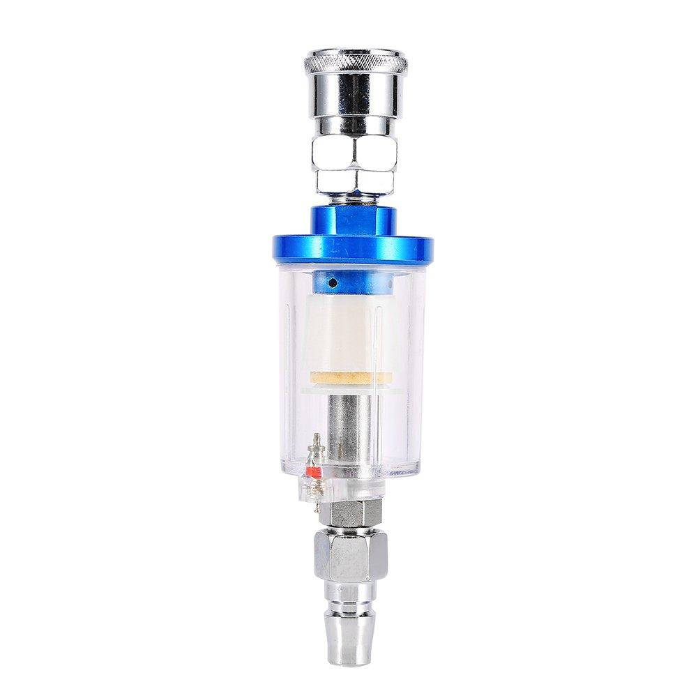 Mini Air Filter, Qiilu Gun Airline Filter Trap Clear Painting Moisture Separator, Male and Female Ada