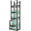 Refrigerant Tank Rack, with 1 X 50lb, 2 X 30lb and Other 3 Small Bottle Tanks, Cylinder Tank Rack 15.55x12.99x49.8 In