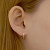 [Silver925] Wave Line One Touch Earring