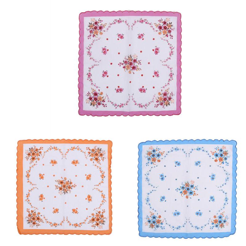 3 STK Vintage Baumwolle Damen Taschentücher Blumendruck Taschentücher Damen Taschentuch Taschentücher Damen Taschentuch für Nachmittagstee