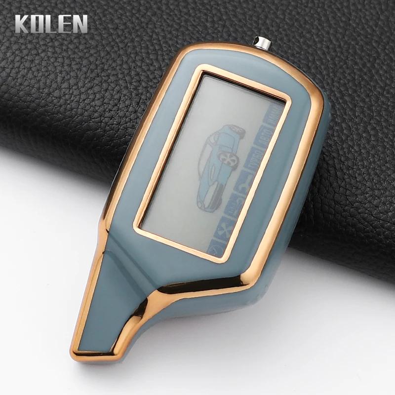 Fashion Tpu Car Key Case Cover For Starline B9 B91 B6 B61 A91 A61 V7 Russian Two Way Version Lcd Car Alarm Keychain Protector