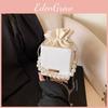 Women Print Pearl Handbag Fashion Drawstring Bucket Bag With Cell Phone Pocket