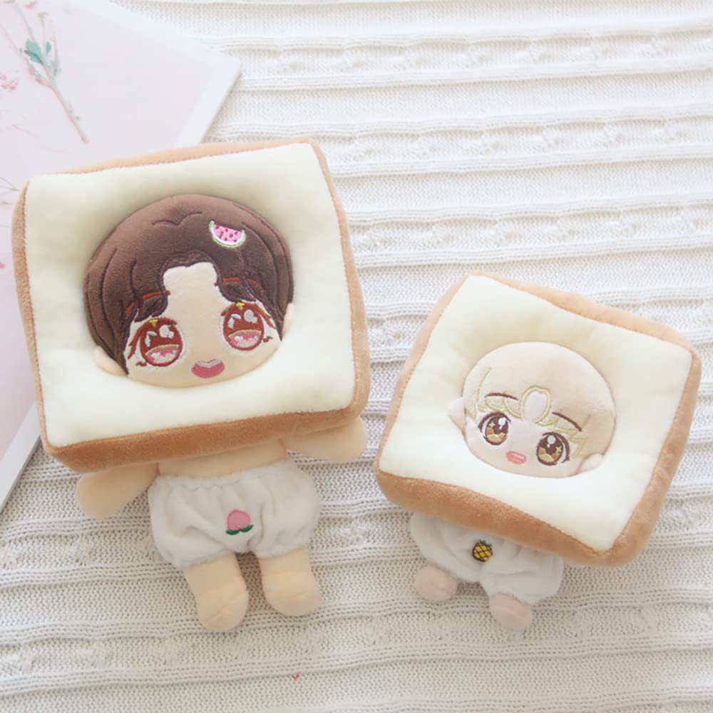 niannyyhouse 15cm Doll Headgear for Plush Dolls, Cotton Doll Stuffed Animal Hat, Toast Headgear (a, 15cm)