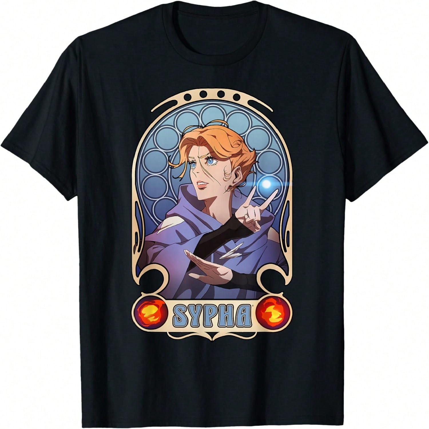 Castlevania unisex s Alucard Kanji T-Shirt, Black, Small S разноцветный