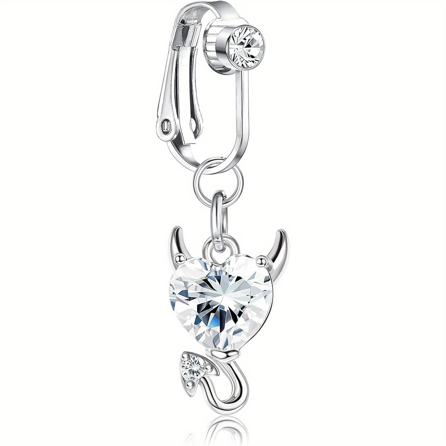 

Bobisty 1PC Fake Belly Ring for Women Belly Piercing Fake Navel Ring Non Piercing Clip on Belly Piercing Sunflower Shape