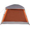 Family Tent for 6 Persons Grey and Orange Waterproof