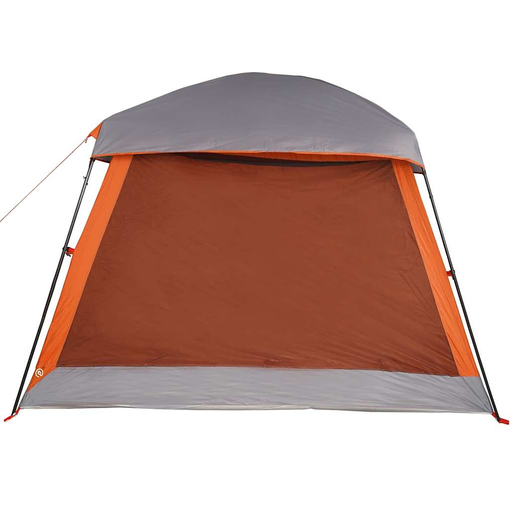Family Tent for 6 Persons Grey and Orange Waterproof
