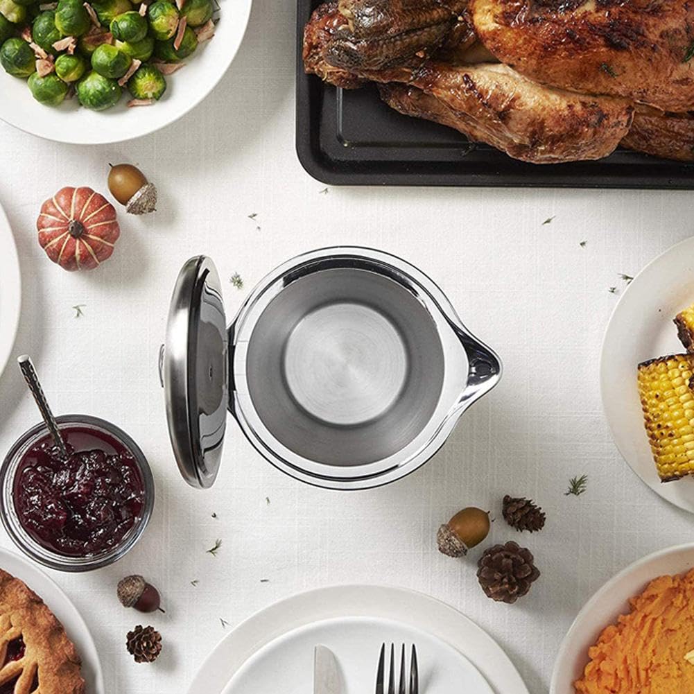 800ml With Lid, Stainless Steel Insulated Jug, Double-walled Jug, Thermal Warmer & Ladle, Keeps Food Warm Or Cool