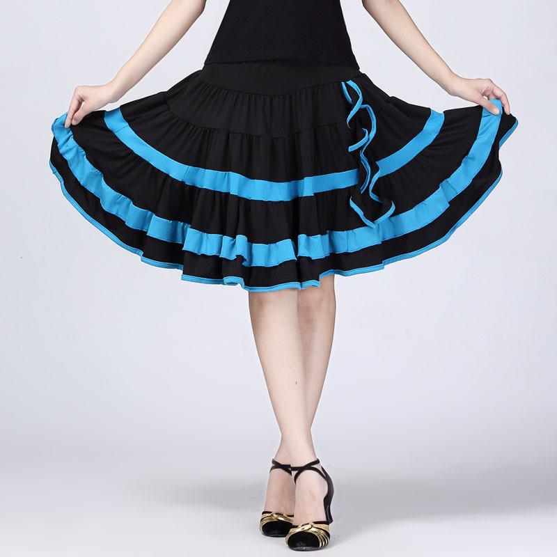 2025 Dame Sommer Latin Kort Firkantdans Skjørt Kostyme