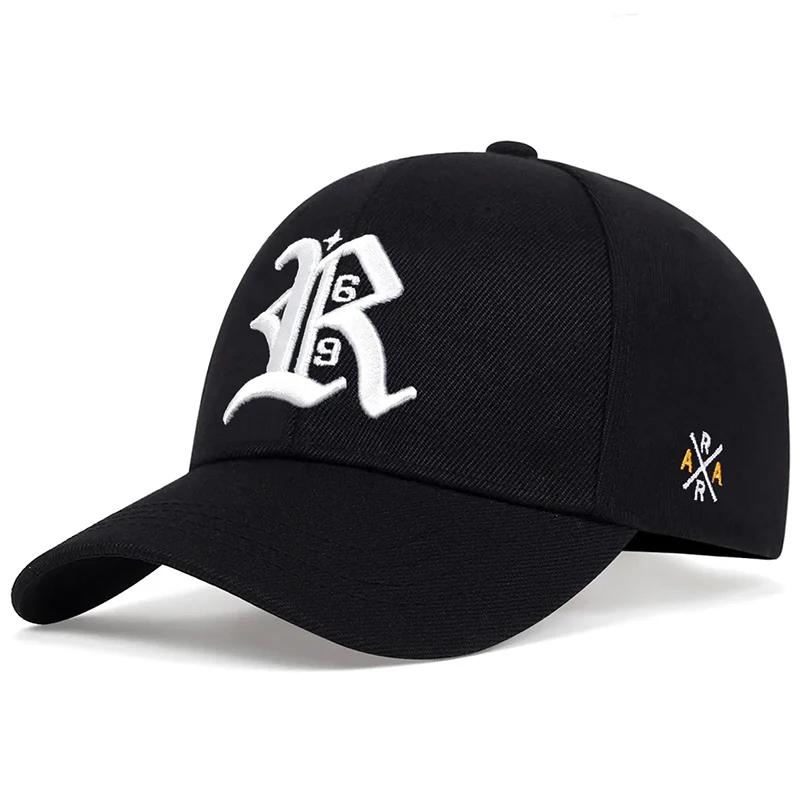 

Unisex R Letter Side Ar Embroidery Snapback Baseball Caps Spring Autumn Outdoor Adjustable Casual Hats Sunscreen Hat Sports Cap