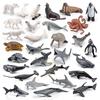 Piece 30 Realistic Ocean Animal Model Set With Whale Penguin Turtle Octopus And More