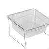 Acrylic Dog Feeding Bowl with Tilted Design 15 Degree Slant Stable Base Neck Support Stand Included