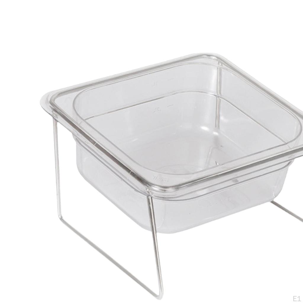 Acrylic Dog Feeding Bowl with Tilted Design 15 Degree Slant Stable Base Neck Support Stand Included