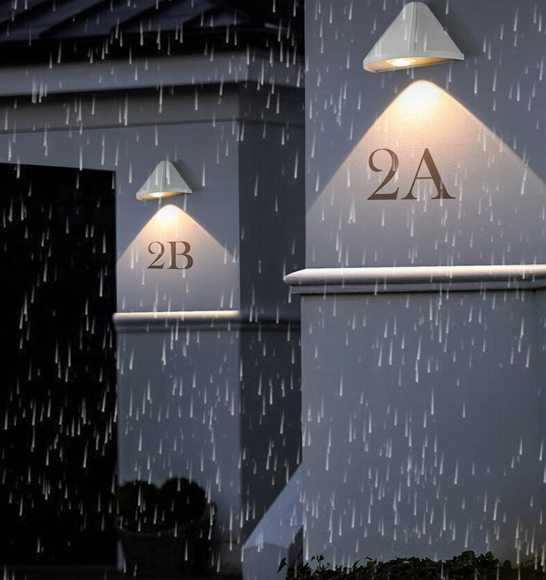 Waterproof 5W AC85-265V Surface Mounted LED Wall Light Simple Round Wall Lamps Living Room Porch Outdoor