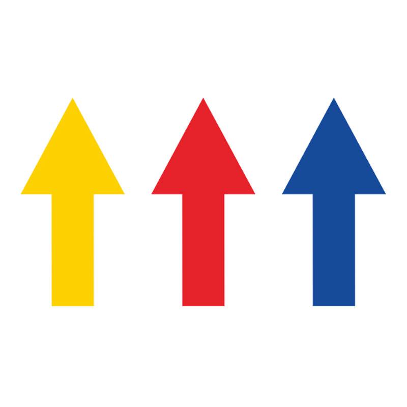 Reflective Pipe Flow Direction Arrow Labels - 10x20cm, 10-Pack