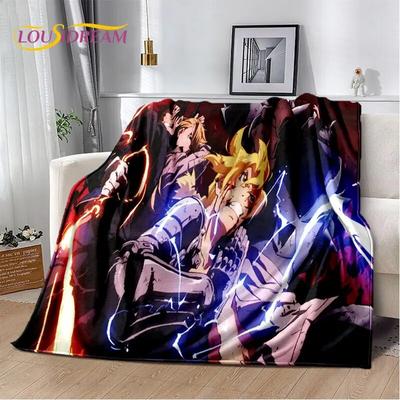 Fullmetal Alchemist Cartoon Anime Soft Plush Blanket,Flannel Blanket Throw Blanket for Living Room Bedroom Bed Sofa Picnic Cover