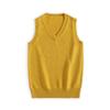 Autumn Winter V-neck Women Pullover Knitted Sweater Vest Solid Color Fashion Loose Casual Sleeveless Simple Office Tops Elegant Women Clothing