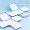 Portable Travel Watercolor Plastic 12/24 Grids Painting Box With Palette Half Pan Mini Paint Storage Case For Art Supplies