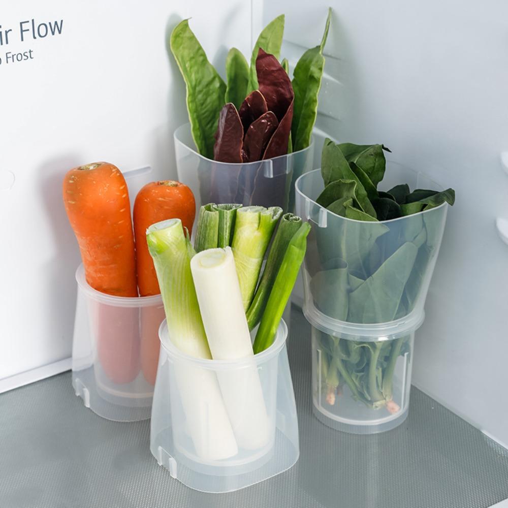 Stackable Freshness Storage Boxes Up-right Plastic Vegetable Storage Container Collapsible Fruit Storage Container Food Storage