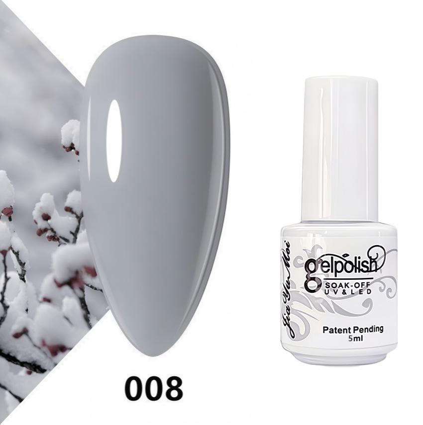 GELPOLISH Nail Art Set: Base, Top Coat, Transparent & White Gel Polishes