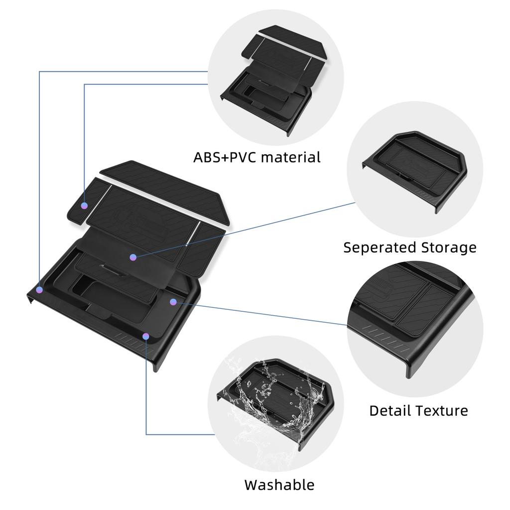 for Ford Maverick 2025 Car Storage Box Central Control Screen Rear Storage Case Interior Accessories Dashboard Storage Tray