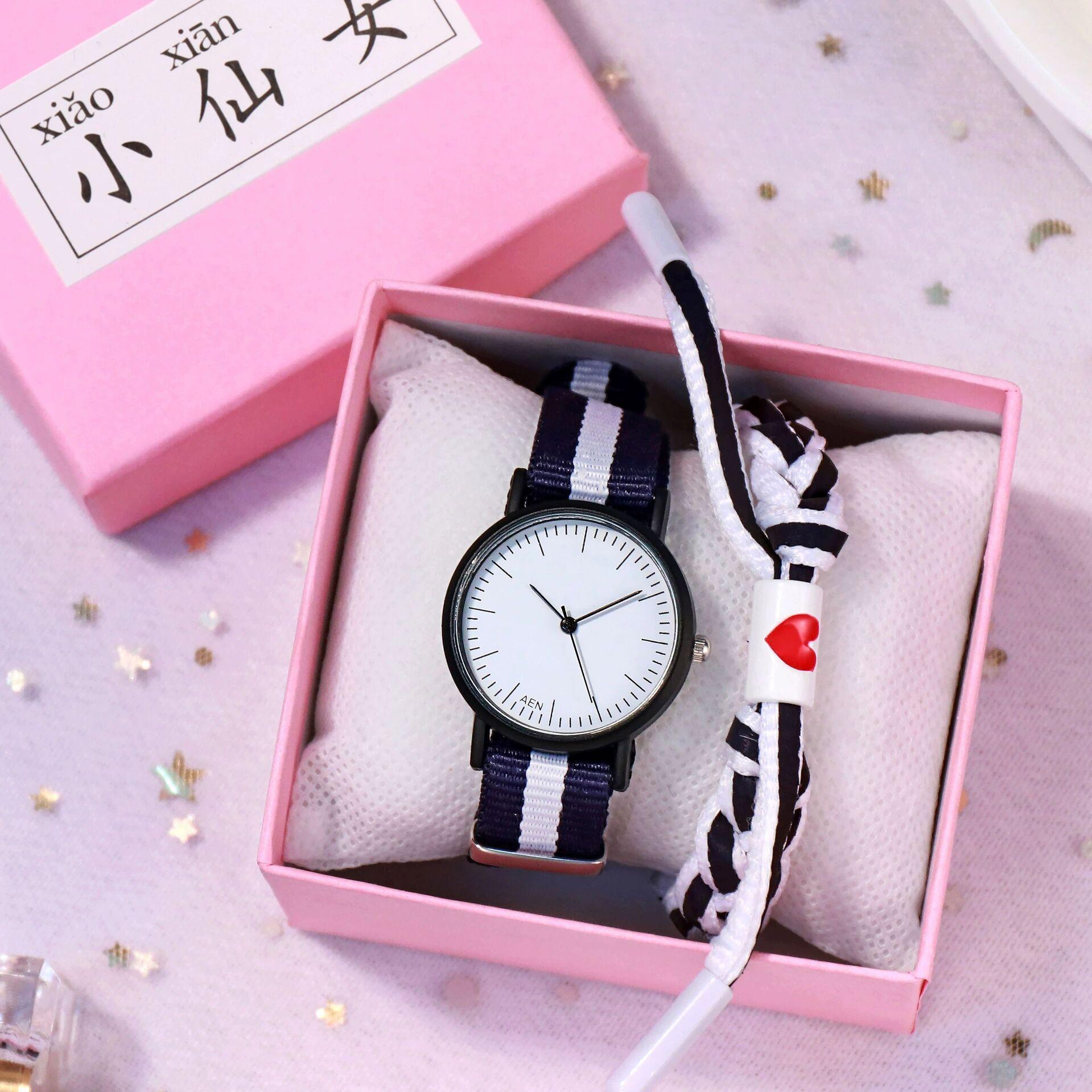 

Trend Watch Female Small Student Style Niche Design Canvas With Mori Simple Children S Quartz Watch