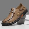 Men's Plus Size Leather Driving Loafers: Casual, Lace-Up, Outdoor Flats