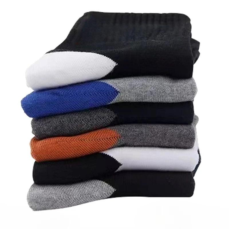 5 Pair Bamboo Fiber Autumn Winter Men Socks Breathable Cotton Sports Sock Breathable Deodorant Business Socks Plus Size 38-47