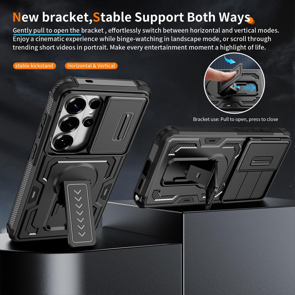 Armor Slide Kameraobjektiv Handyhülle für Samsung Galaxy S26 Ultra S25 S24 S 26 A17 5G A16 A26 A36 A56 Abdeckung Zubehör