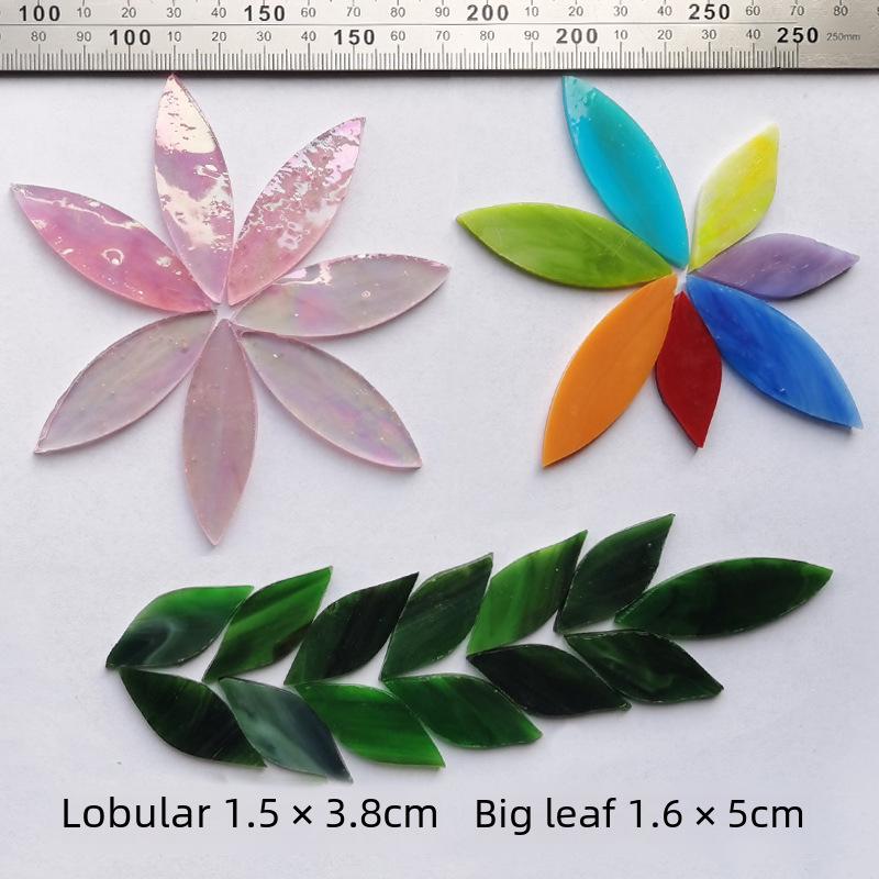 Piezas de Mosaico de Vidrio Mica de Hoja de Color Mezclado para Decoración de Candelabros DIY