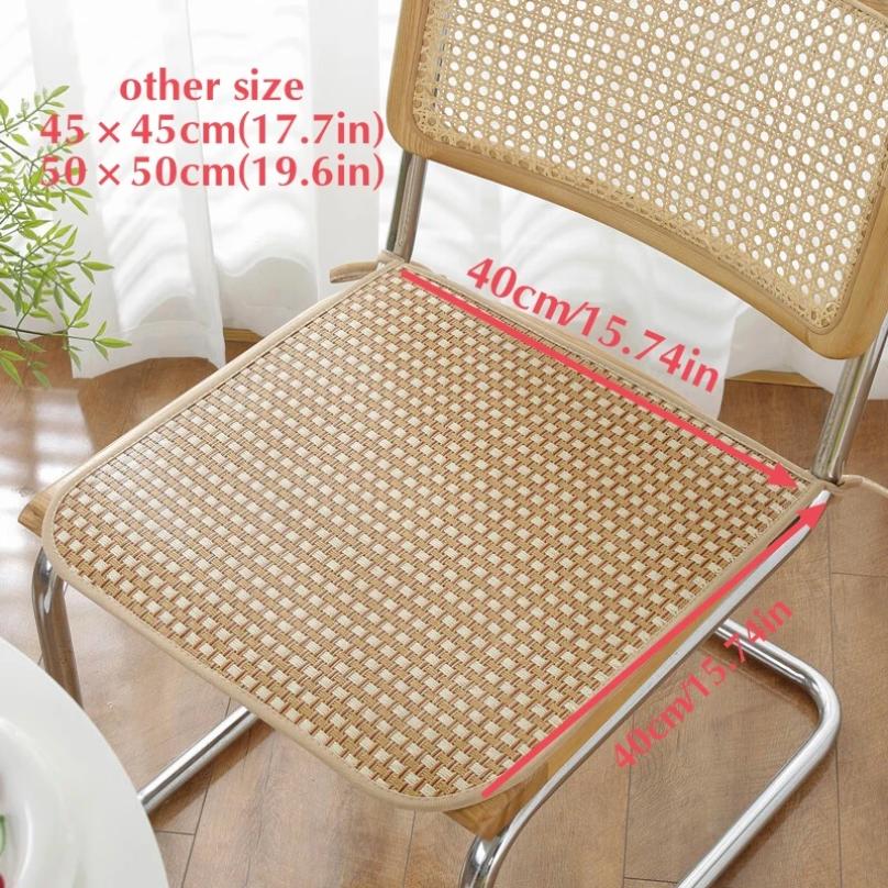 1PC 40cm/45cm/50cm Breathable Summer Cooling Seat Cushion  Seat Cushion Cool Mat Non-slip Cooling Bamboo Chair Seat
