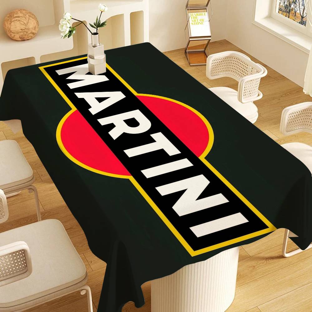 MARTINI COOL RACING Tablecloth Themed Indoor Outdoor Picnic Party Tablecover Kitchen Dining Table Wedding Decor
