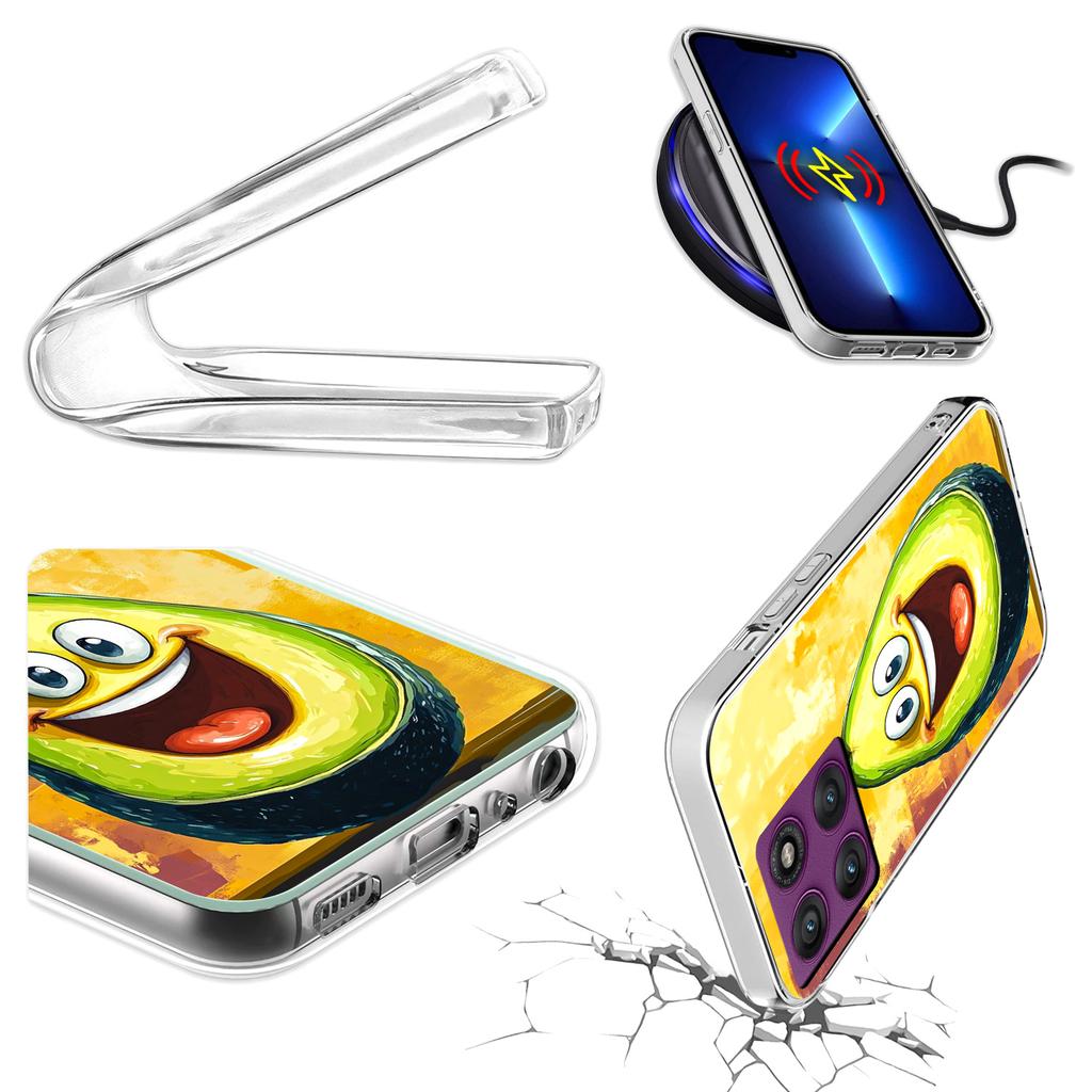 Etui Do Motorola Edge 60 Pro Obudowa Foto Case Plecki Awokado + Szkło 9H