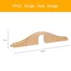 Wooden Train Station & Car Garage Toy Beech Wood Railway Bridge Compatible with All Major Track Brands