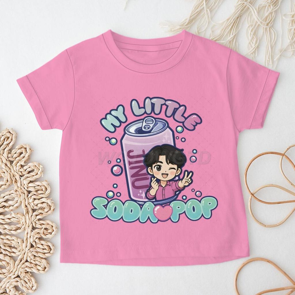 Sommar Kpop Demon Hunters Jinu T-shirts Flickor Pojkar Söta Kortärmade Vardagstoppar Min Lilla Läsk T-shirt Barnkläder