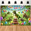 2D Plane Background Fabric for the Birthday Party of Fierce Dinosaurs Outdoor Celebration Polyester Fiber