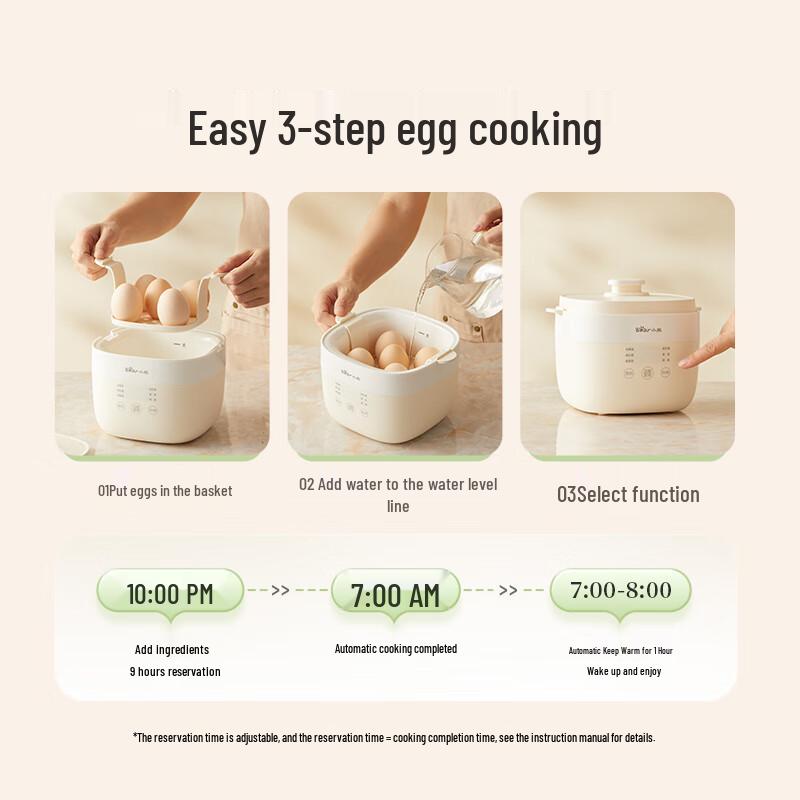 Bear Smart Multi-function Egg Cooker & Steamer
