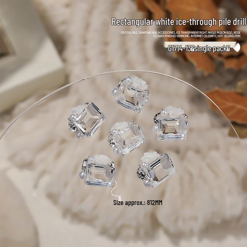 Transparente Strass Stapelbare Nail Art Dekorationen – Kristall Eis Bonbon Design