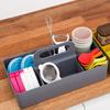 Segmented Handle Sectional Tray Container Multi-functional Desktop Storage Box  Bedroom