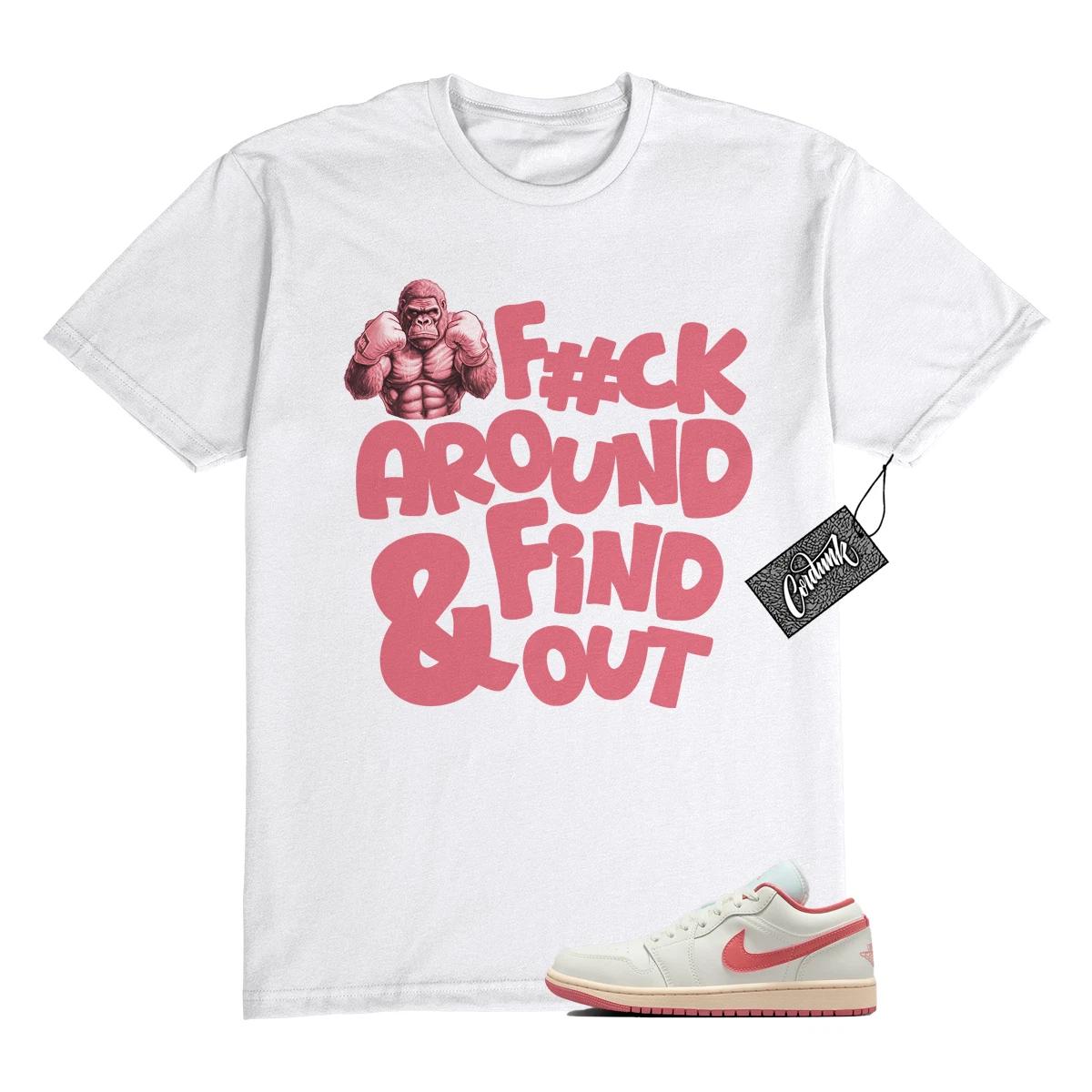 1 White Guava Ice Pink Salt Sail Low T Shirt Match GOR S