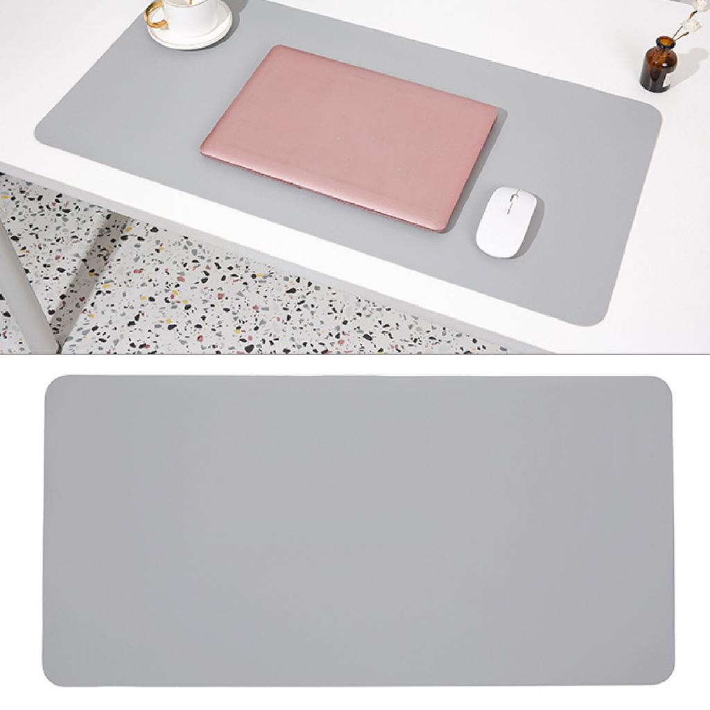 Nagelkunst Tischmatte PU-Leder Nageltischunterlage Schminkunterlage für Zuhause Schönheitssalon Grau