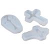 5pcs Silicone Silicone Molds Set White Cross Resin Molds Cross Shape Silicone Mould  DIY Decorative