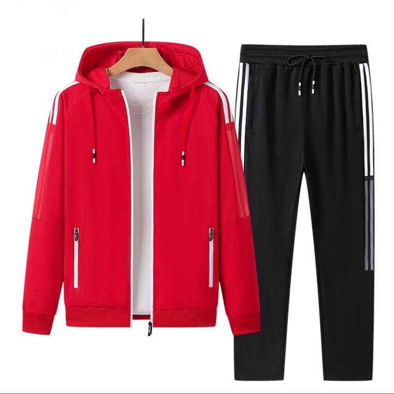 

Весенне-осенний спортивный костюм для отдыха с капюшоном для мужчин и женщин, кардиган, толстовка, спортивные штаны до щиколотки, комплект из двух предметов