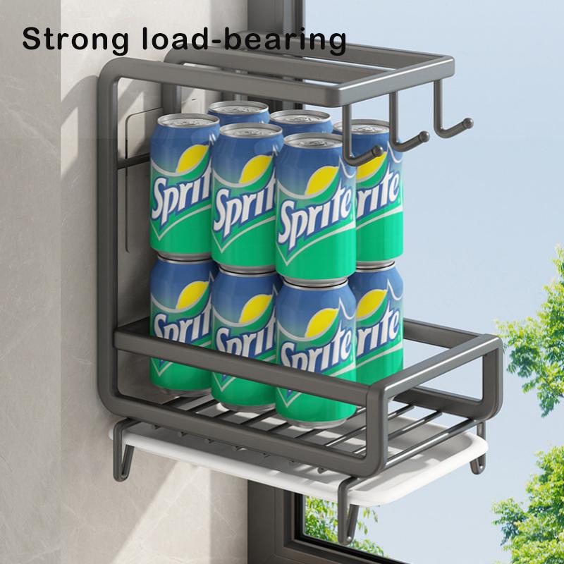 Kitchen Dishcloth Storage Rack Rag Holder Dish Brush Drying Hanger with Removable Drain Pan Dishwashing Cloth Sink Drain Rack