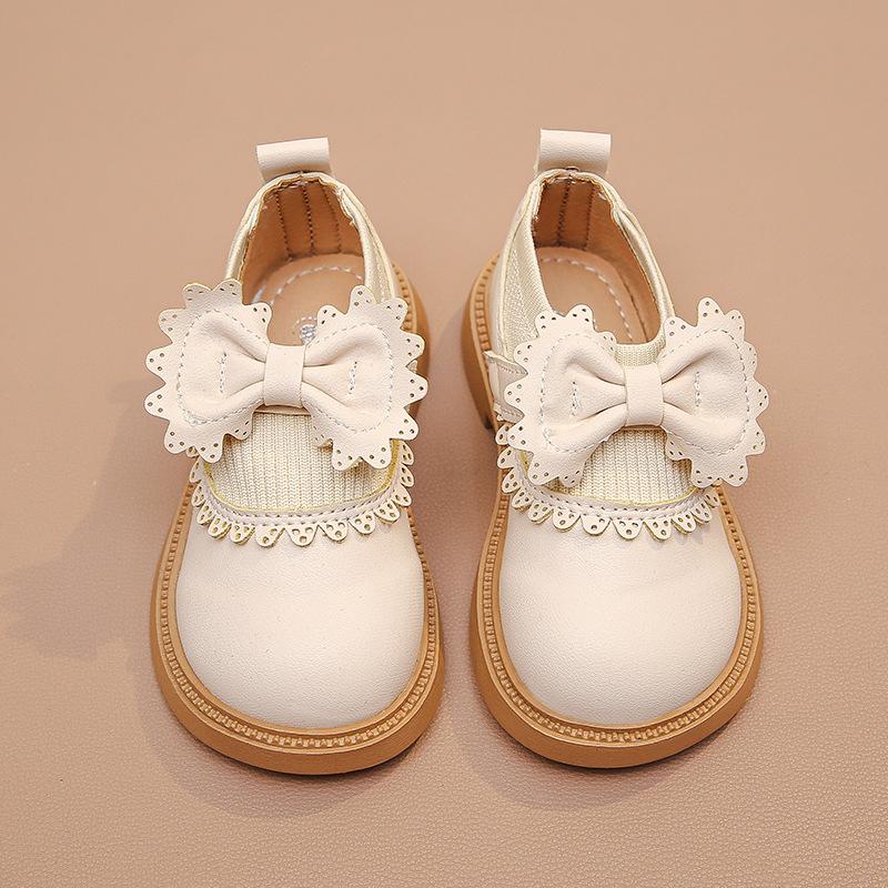 Children's Leather shoes2026New Spring and Autumn British Style Girls' Bowknot Princess Shoes, Soft Sole Performance Shoes for Girls