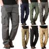 Pantaloni casual da uomo con tasche multiple Pantaloni cargo militari Escursionismo all'aria aperta Trekking Fondo hip-hop da uomo