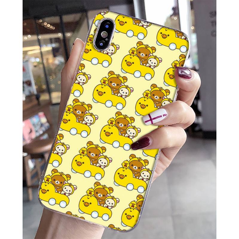 YNDFCNB Husă Telefon Rilakkuma pentru iPhone 11 12 13 mini pro XS MAX 8 7 6 6S Plus X 5S SE 2020 husă